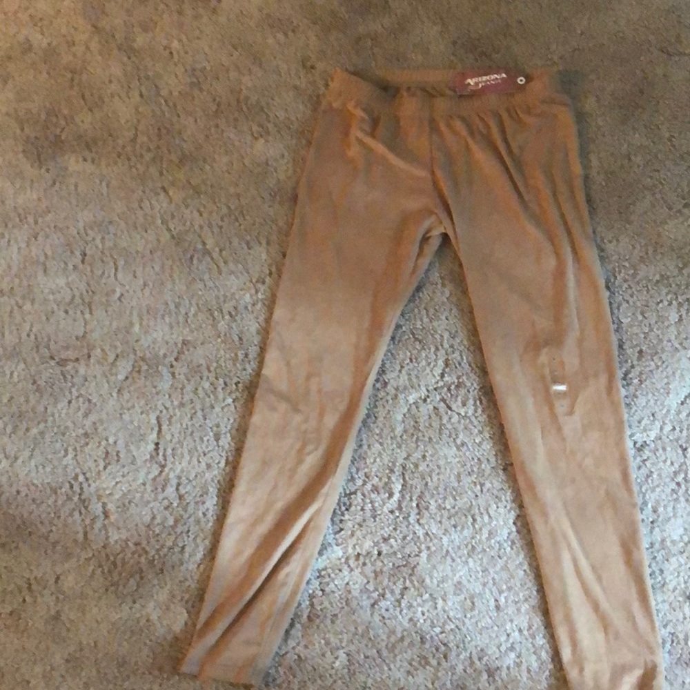 kids girls tan leggings 10/12 medium